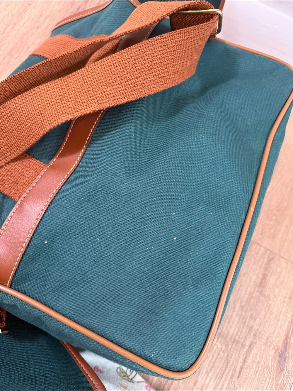 Vintage Polo by Ralph Lauren  Teal Canvas camera Messenger Bag